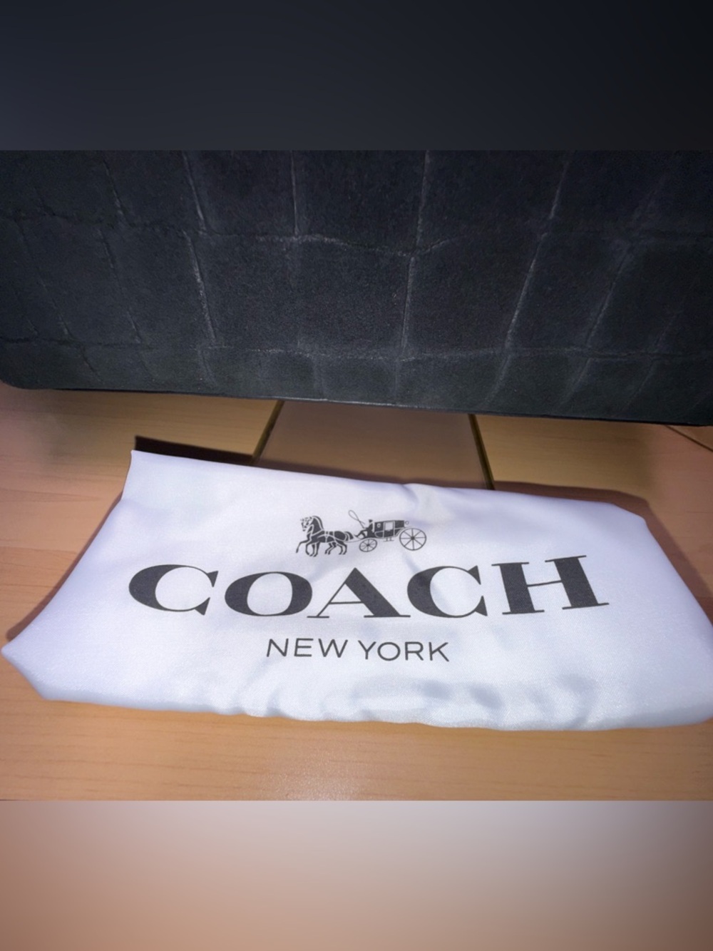 Coach Brooklyn Shoulder bag 28 in Croc embossed & Dust bag - Picture 8 of 10